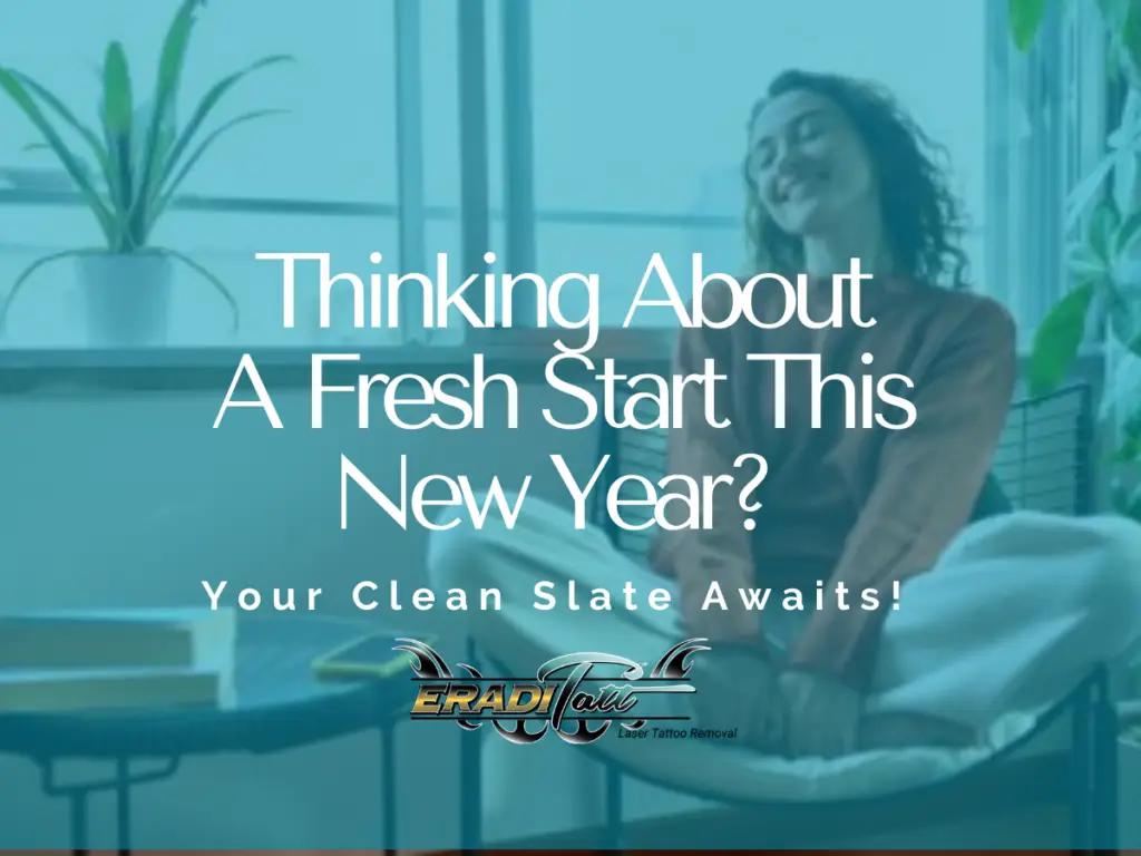 Woman reflecting on a fresh start and considering laser tattoo removal