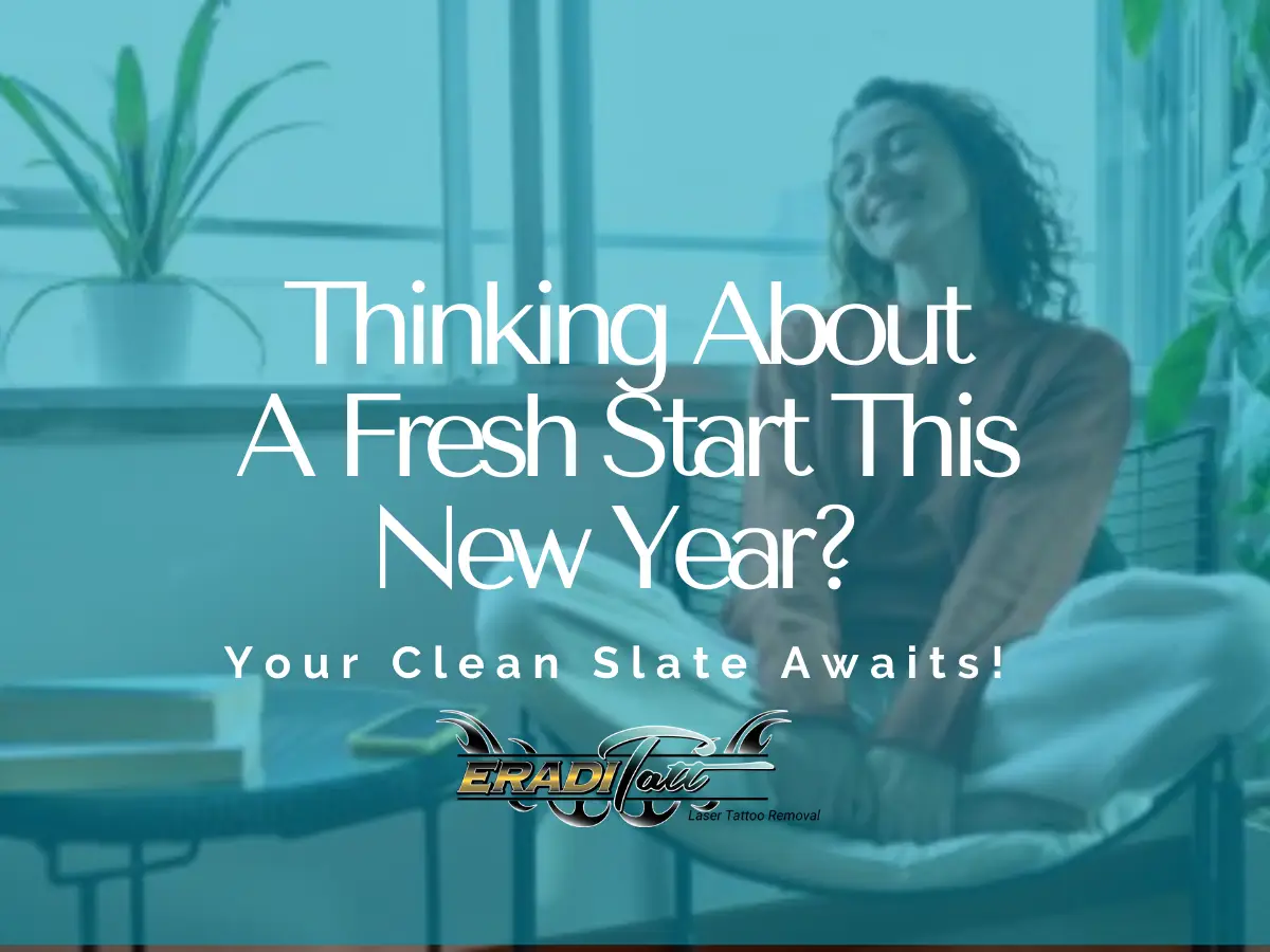 Woman reflecting on a fresh start and considering laser tattoo removal