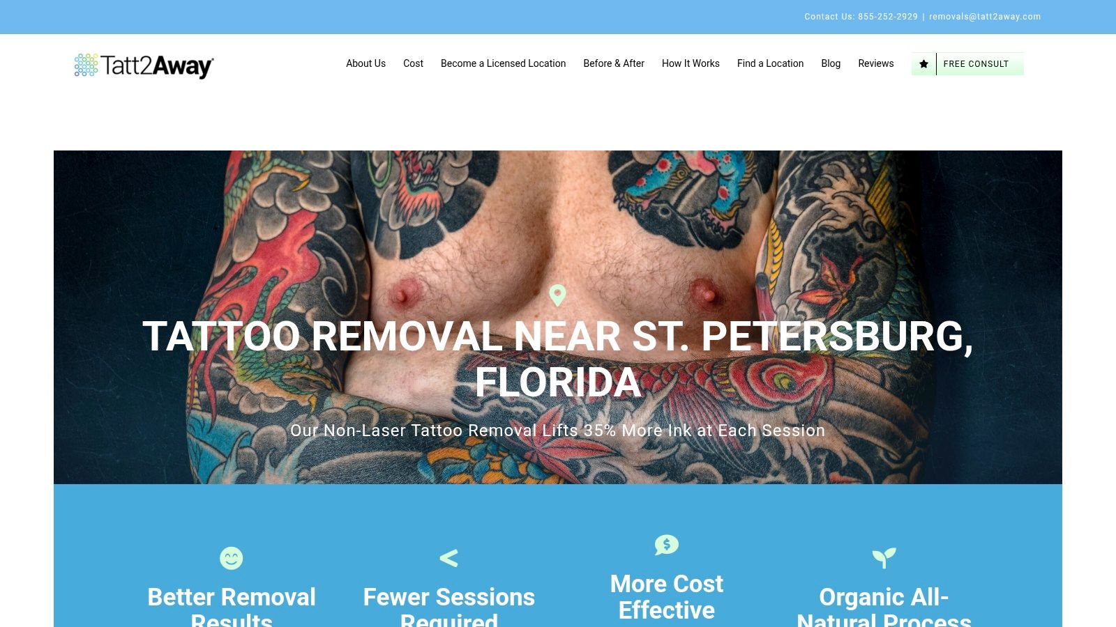 Tatt2Away – Clearwater (serves St. Pete; non-laser option)