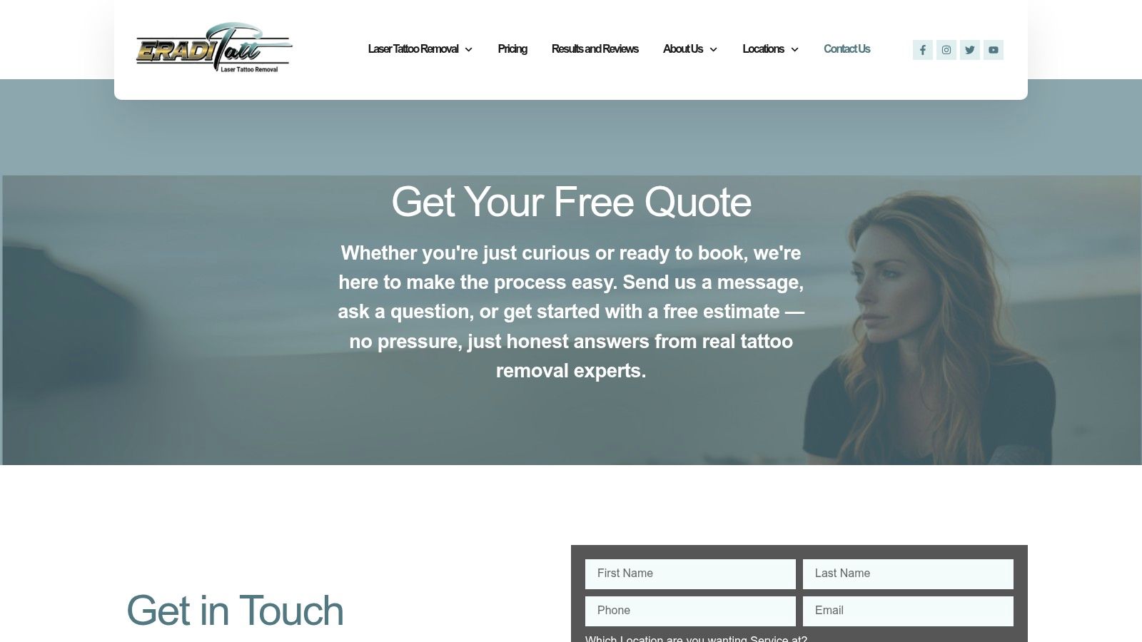 Screenshot from https://eraditatt.com/contact-us/